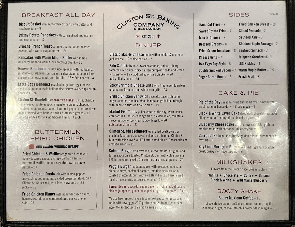 Clinton St. Baking Company Menu - Image 4